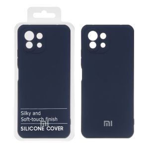 قاب نیو سیلیکون محافظ لنزدار RFF مدل Xiaomi Mi 11 Lite - سرمه ای (پک دار)