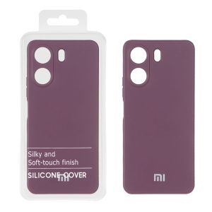 قاب نیو سیلیکون محافظ لنزدار RFF مدل Xiaomi Redmi 13C / Poco C65 - بادمجانی (پک دار)