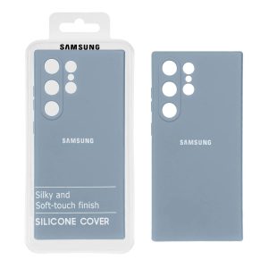 قاب نیو سیلیکون محافظ لنزدار RFF مدل Samsung Galaxy S24 Ultra - آبی فیلی (پک دار)