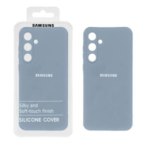 قاب نیو سیلیکون محافظ لنزدار RFF مدل Samsung Galaxy A55 - آبی فیلی (پک دار)