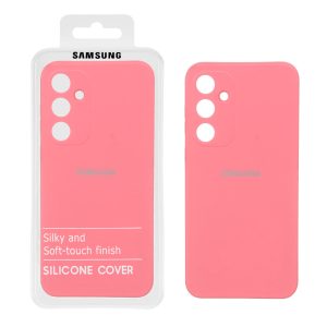 قاب نیو سیلیکون محافظ لنزدار RFF مدل Samsung Galaxy A35 - صورتی روشن (پک دار)