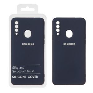 قاب نیو سیلیکون محافظ لنزدار RFF مدل Samsung Galaxy A20s - سرمه ای (پک دار)