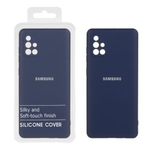 قاب نیو سیلیکون محافظ لنزدار RFF مدل Samsung Galaxy A71 - سرمه ای (پک دار)