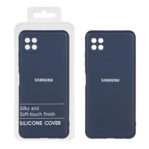قاب نیو سیلیکون محافظ لنزدار RFF مدل Samsung Galaxy A22 5G - سرمه ای (پک دار)