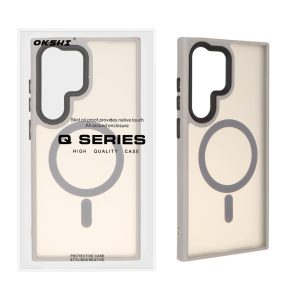 قاب اورجینال Magic Mask مات Magsafe بلک لنز Samsung Galaxy S24 Ultra - خاکستری (پک دار)