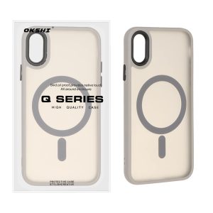 قاب اورجینال Magic Mask مات Magsafe بلک لنز Apple iPhone X / iPhone XS - خاکستری (پک دار)
