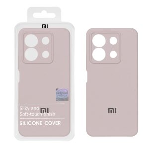 قاب سیلیکونی پاک کنی اورجینال Master Quality مدل Xiaomi Redmi Note 13 Pro 5G / Poco X6 5G - خاکی (پک دار)