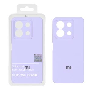 قاب سیلیکونی پاک کنی اورجینال Master Quality مدل Xiaomi Redmi Note 13 Pro 5G / Poco X6 5G - یاسی (پک دار)