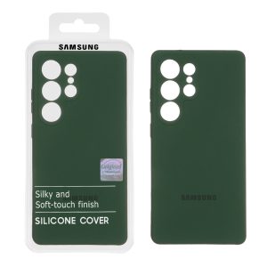 قاب سیلیکونی پاک کنی اورجینال Master Quality مدل Samsung Galaxy S25 Ultra - سبز تیره (پک دار)