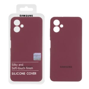 قاب سیلیکونی پاک کنی اورجینال Master Quality مدل Samsung Galaxy A06 - زرشکی (پک دار)