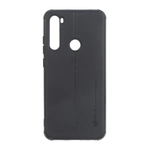 قاب Puloka طرح چرم دوخت دار Xiaomi Redmi Note 8 - مشکی