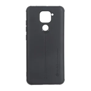 قاب Puloka طرح چرم دوخت دار Xiaomi Redmi Note 9 / Redmi 10X 5G / Redmi 10X Pro 5G - مشکی
