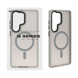 قاب اورجینال Magic Mask مات Magsafe بلک لنز Samsung Galaxy S25 Ultra - خاکستری (پک دار)