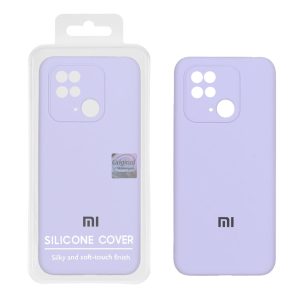 قاب سیلیکونی پاک کنی اورجینال Master Quality مدل Xiaomi Redmi 10C / Redmi 10 Power / Poco C40 - یاسی (پک دار)