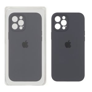 قاب سیلیکونی پاک کنی اورجینال Master Quality مدل Apple iPhone 12 Pro Max - خاکستری (پک دار)
