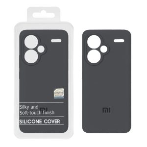 قاب سیلیکونی پاک کنی اورجینال Master Quality مدل Xiaomi Redmi Note 13 Pro Plus 5G - خاکستری (پک دار)