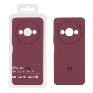 قاب سیلیکونی پاک کنی اورجینال Master Quality مدل Xiaomi Redmi A3 / A3x / Poco C61 - زرشکی (پک دار)