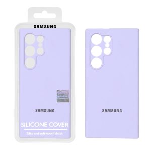 قاب سیلیکونی پاک کنی اورجینال Master Quality مدل Samsung Galaxy S24 Ultra - یاسی (پک دار)