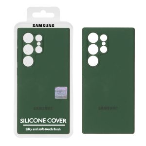 قاب سیلیکونی پاک کنی اورجینال Master Quality مدل Samsung Galaxy S24 Ultra - سبز تیره (پک دار)