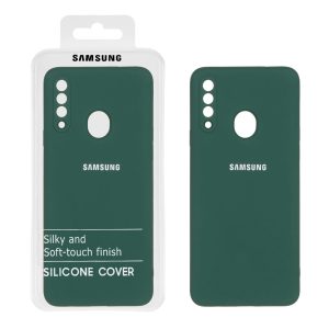 قاب نیو سیلیکون محافظ لنزدار RFF مدل Samsung Galaxy A20s - سبز (پک دار)