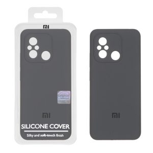 قاب سیلیکونی پاک کنی اورجینال Master Quality مدل Xiaomi Redmi 12C / Redmi 11A / Poco C55 - خاکستری (پک دار)