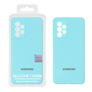 قاب سیلیکونی پاک کنی اورجینال Master Quality مدل Samsung Galaxy A52 / A52s - سبزآبی (پک دار)