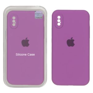 قاب سیلیکونی پاک کنی اورجینال Master Quality مدل Apple iPhone X / iPhone XS - ارغوانی (پک دار)