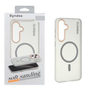 قاب اورجینال Syndee پشت مات MagSafe مدل Samsung Galaxy S24 FE - خاکستری (پک دار)