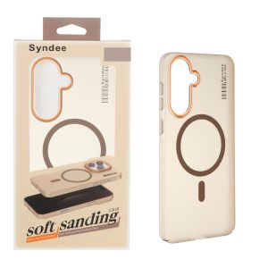قاب اورجینال Syndee پشت مات MagSafe مدل Samsung Galaxy A37 / A56 / A36 - قهوه ای (پک دار)