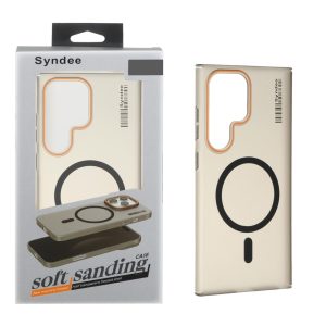 قاب اورجینال Syndee پشت مات MagSafe مدل Samsung Galaxy S24 Ultra - مشکی (پک دار)