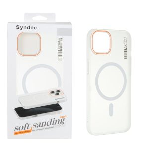 قاب اورجینال Syndee پشت مات MagSafe مدل Apple iPhone 13 / iPhone 14 - سفید (پک دار)