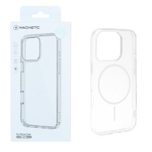 قاب اورجینال Magnetic دور ژله ای MagSafe مدل Apple iPhone 16 Pro - سفید (پک دار)