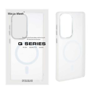 قاب Focus Pixels لنز آلومینیومی مات Magsafe مدل Samsung Galaxy S25 Ultra - سفید (پک دار)