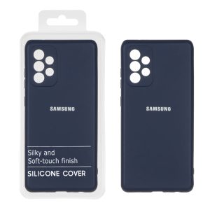 قاب نیو سیلیکون محافظ لنزدار RFF مدل Samsung A72 - سرمه ای (پک دار)