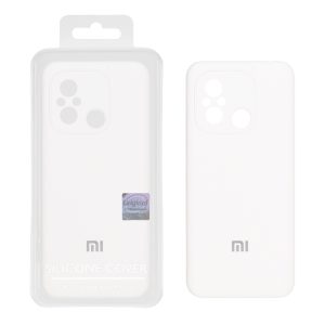 قاب سیلیکونی پاک کنی اورجینال Master Quality مدل Xiaomi Redmi 12C / Redmi 11A / Poco C55 - سفید (پک دار)
