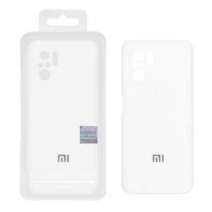 قاب سیلیکونی پاک کنی اورجینال Master Quality مدل Xiaomi Redmi Note 10 4G / Redmi Note 10S / Poco M5S - سفید (پک دار)