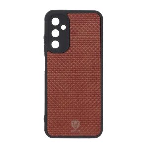 قاب طرح چرم حصیری Golden lion مدل Samsung Galaxy A05s / M14 4G / F14 4G - قهوه ای
