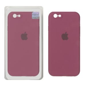 قاب سیلیکونی پاک کنی اورجینال Master Quality مدل Apple iPhone 6 / iPhone 6s - زرشکی (پک دار)