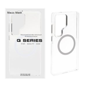 قاب اورجینال Magic Mask پشت سخت شفاف MagSafe مدل Samsung Galaxy S25 Ultra (پک دار)