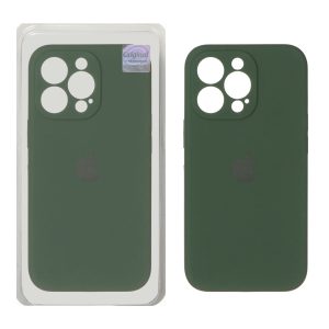 قاب سیلیکونی پاک کنی اورجینال Master Quality مدل Apple iPhone 13 Pro - سبز تیره (پک دار)