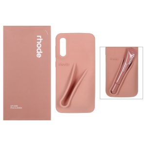 قاب سیلیکونی پاک کنی اورجینال rhode با ست لیپ گلاس Samsung Galaxy A50 / A50s / A30s - کرم نارنجی (پک دار)