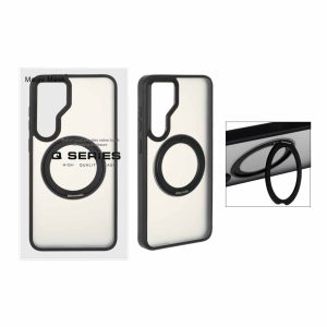 قاب اورجینال Magic Mask استند چرخشی Magsafe مدل Samsung Galaxy S25 FE - مشکی (پک دار)