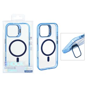 قاب اورجینال Bracket کریستالی MagSafe لنز آلومینیومی Apple iPhone 16 - آبی (پک دار)