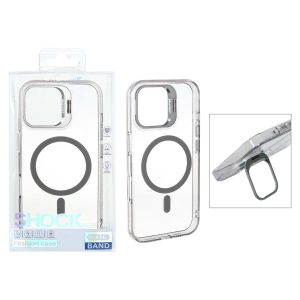 قاب اورجینال Bracket کریستالی MagSafe لنز آلومینیومی Apple iPhone 16 - خاکستری (پک دار)
