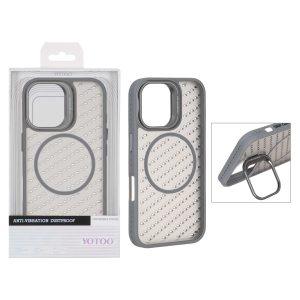 قاب اورجینال Yotoo مات MagSafe استندشو Apple iPhone 16 - خاکستری (پک دار) - NTC