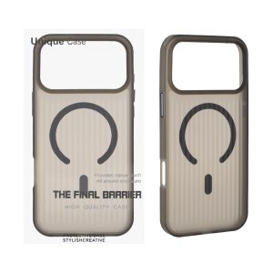 قاب اورجینال Unique Case کرکره ای مات MagSafe مدل Apple iPhone 17 Pro Max / iPhone 18 Pro Max - دودی (پک دار)