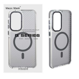 قاب اورجینال Q Series پشت کربن MagSafe مدل Samsung Galaxy S25 FE - خاکستری (پک دار)
