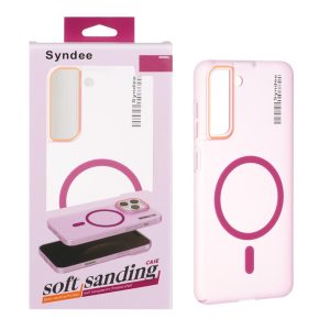 قاب اورجینال Syndee پشت مات MagSafe مدل Samsung Galaxy S21 FE - سرخابی (پک دار )