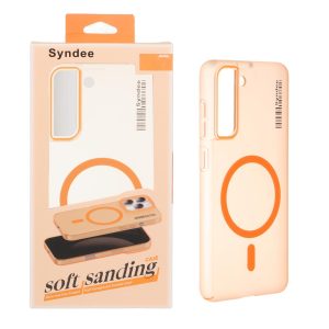 قاب اورجینال Syndee پشت مات MagSafe مدل Samsung Galaxy S21 FE - نارنجی (پک دار )