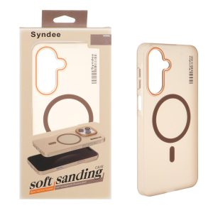 قاب اورجینال Syndee پشت مات MagSafe مدل Samsung Galaxy A17 / A26 - قهوه ای (پک دار )